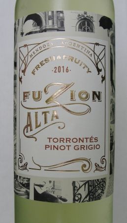 Fuzion Alta Torrontés Pinot Grigio 2016