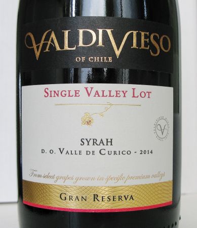 ValdiVieso Single Valley Lot Syrah 2014